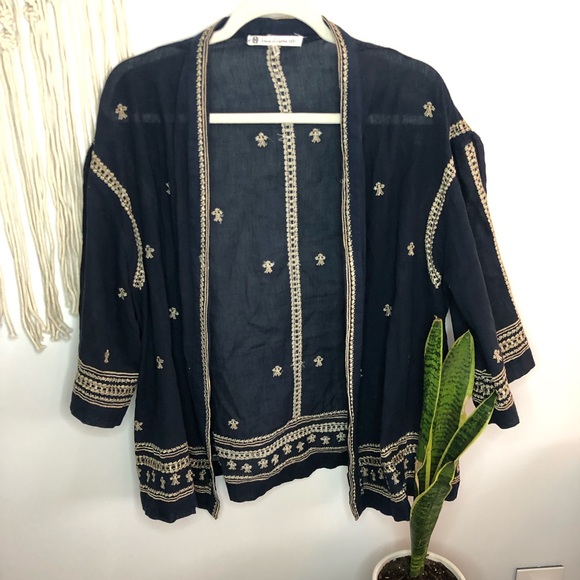 HOUSE OF HARLOW Kimono Jacket 1960 Embroidered Kimono Jacket - Picture 12 of 12